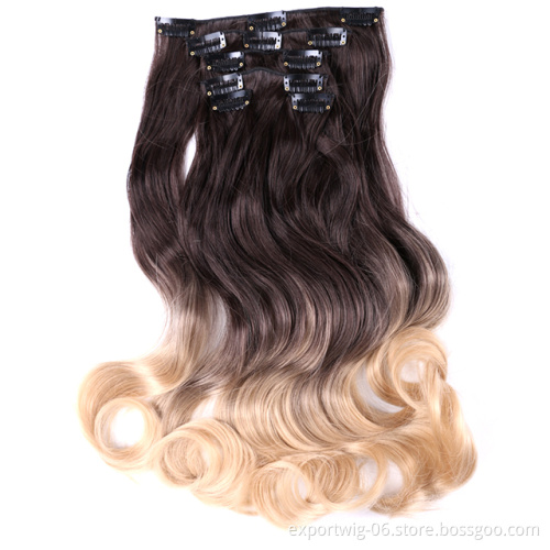 Factory Price Hair Extensions Crochet Hair pieces Braids Attachment Hair Ponytail 5 Pieces Curly Style